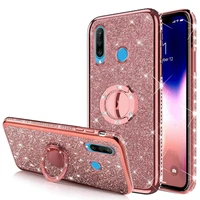 diamond case for huawei honor 30 20 pro x10 9x 8x 9a 8a y5p y6p y7p y8p y9p y5 y6 y7 y9 2018 2019 nova 7 pro glitter ring cover