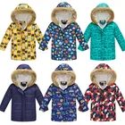 Куртка детская осенне-зимняя на хлопковой подкладке, с капюшоном, на возраст 2, 4, 6, 10 лет