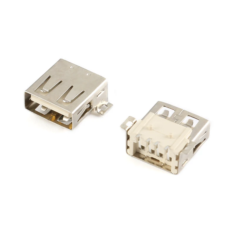 50PCS USB Type A Standard Port Female Solder Jacks Connector PCB Socket USB-A type SMT 4Pin