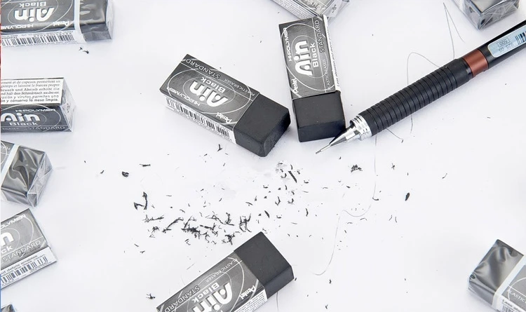 8 Pieces Pentel ZEAH06 Black Eraser Graphic Design Professional Ain Series | Канцтовары для офиса и дома