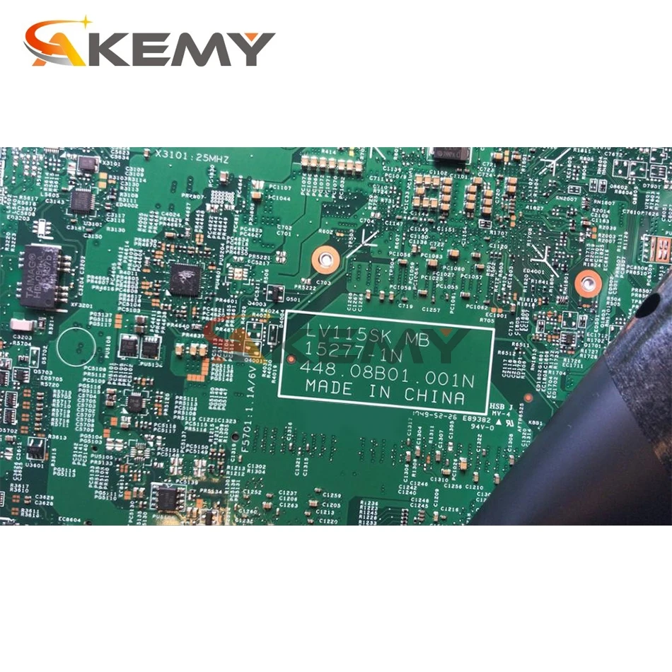 

Akemy LV115SK MB 15277-1N 448.08B01.001N For Lenovo V110-15ISK Notebook Motherboard CPU I5 6200U RAM 4GB 100% Test Work