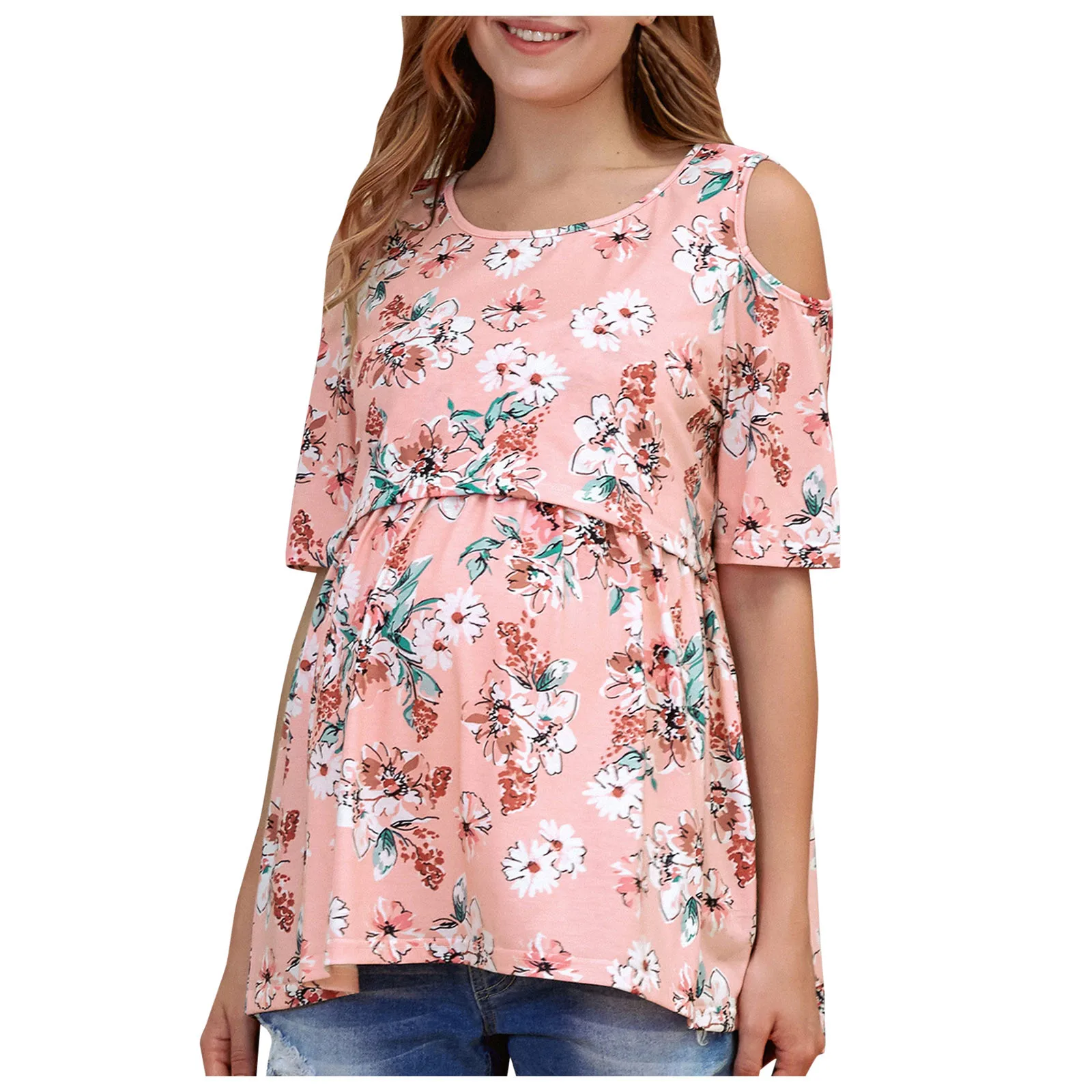 

Maternity Clothes Pregnant Women Tops Nursuring T-shirts Plus Size pregnancy Dress Short Sleeve Maternity Women Big Large Tops