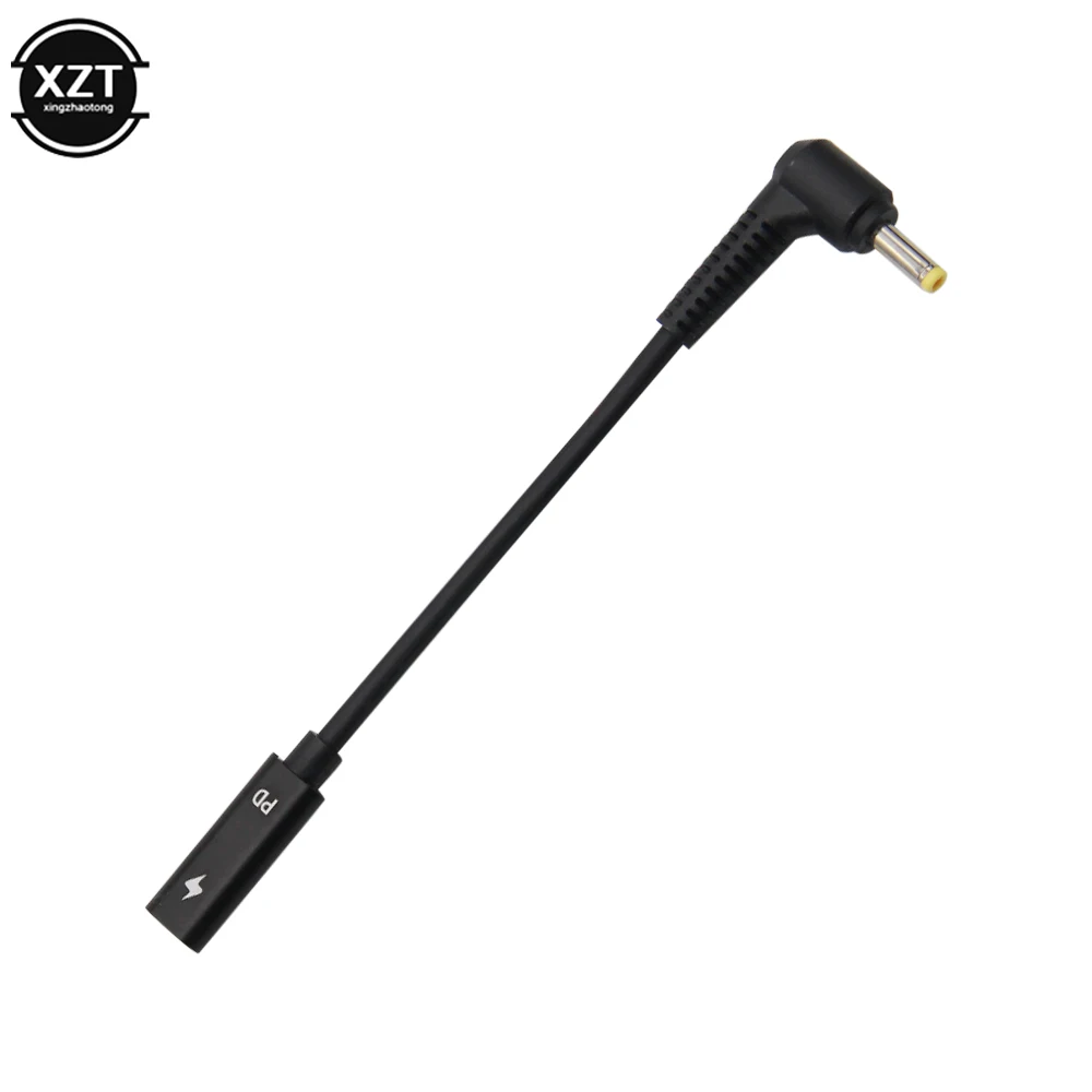 Кабель адаптер с USB 3 1 Type C на DC 4 0*1 7 зарядный кабель для Lenovo Asus BenQ зарядное