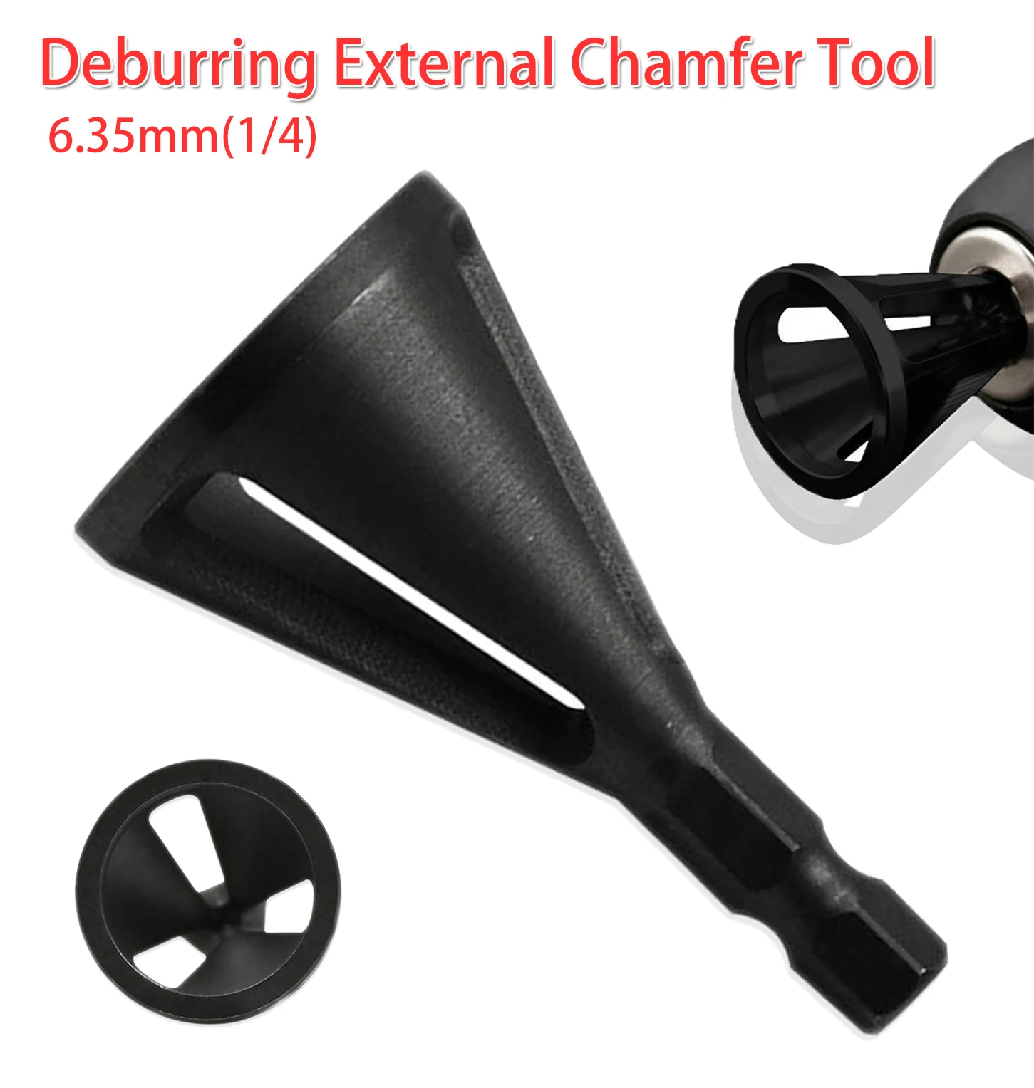 

Repairs Tool 1/4 Hex Stainless Steel Deburring External Chamfer Tool Drill Bit Hardness Drill Remove Burr for Metal /Copper