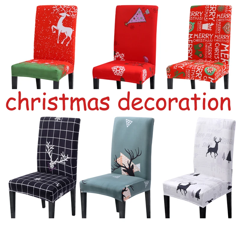 Рождественское украшение для столовой универсальный эластичный материал|Чехлы