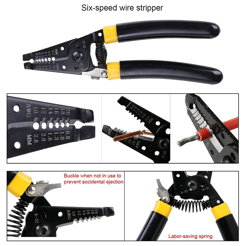

Crimping Tool Kit Solar Crimper Wire Cable Stripper Cutter PV Panel Tool Kit for 2.5/4/6mm Solar Panel PV Cable