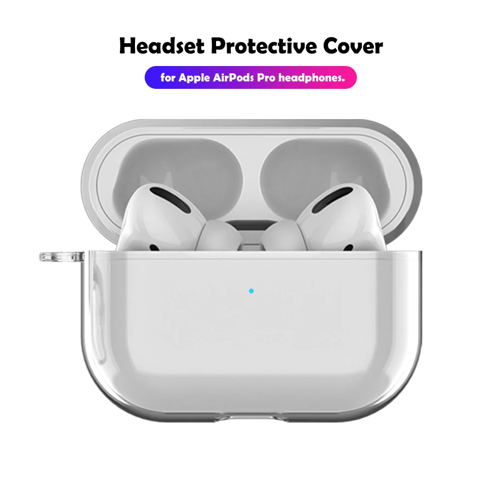 Беспроводная гарнитура зарядный чехол противоударный прозрачный ПК Защитный