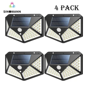 Уличная лампа, со 100 светодиодами на солнечных батареях, водонепроницаемая