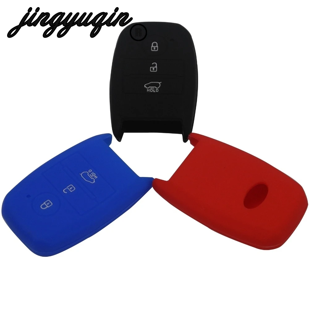 

Чехол-брелок jingyuqin для Kia Rio Sorento Cerato K3 Forte Rio5 Optima Smart Remote 3 кнопки автостайлинг