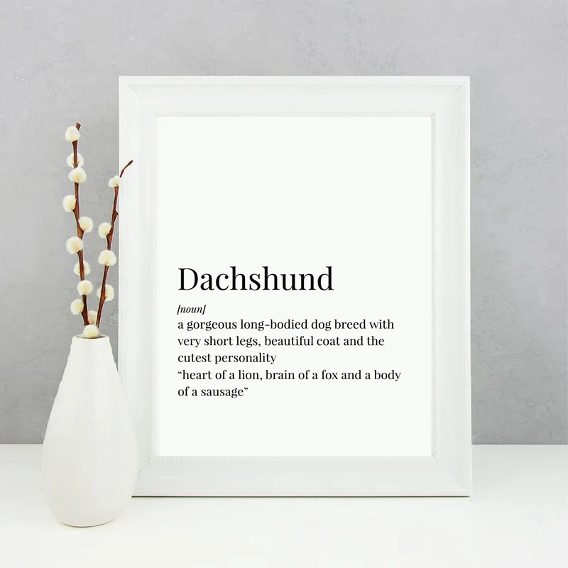 Настенная живопись на холсте такса четкость Художественная печать плакат Собака