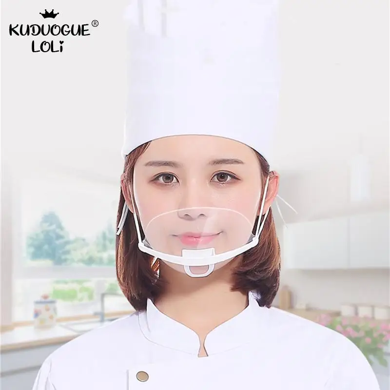 50 шт. маска для шеф повара приготовления пищи прозрачная против капель пищевая