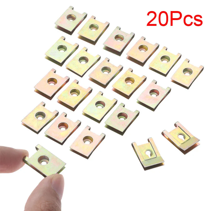 

Fender U Type Clips Guard Clamp Fastener 20PCS 3MM Doors Panel Interior Metal Gasket Car Auto Practical Durable