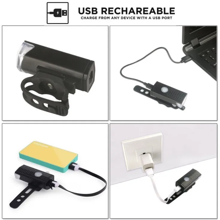 Водонепроницаемый велосипедный фонарь USB Перезаряжаемый 300 люмен велосипедный передний фонарь фара велосипедная фара велосипедный светодиодный фонарь