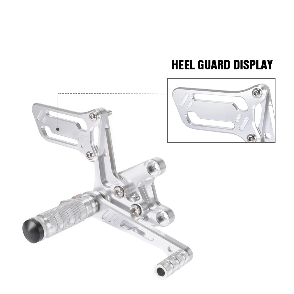 CNC мотоцикл подножка подножки Peg педаль Rearset серебряный стиль для Suzuki SV650 SV650S GSXR600 GSXR750 GSX1000 K1 D40