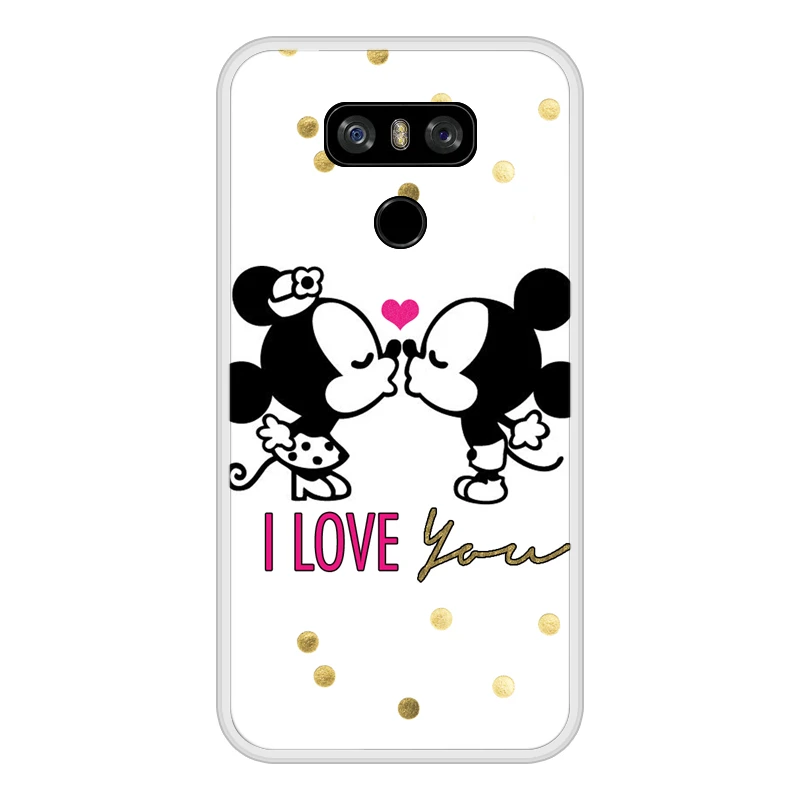 Phone Case for LG G6 Soft Silicone TPU Mickey Minnie Patterned Painted Coque In Stock |