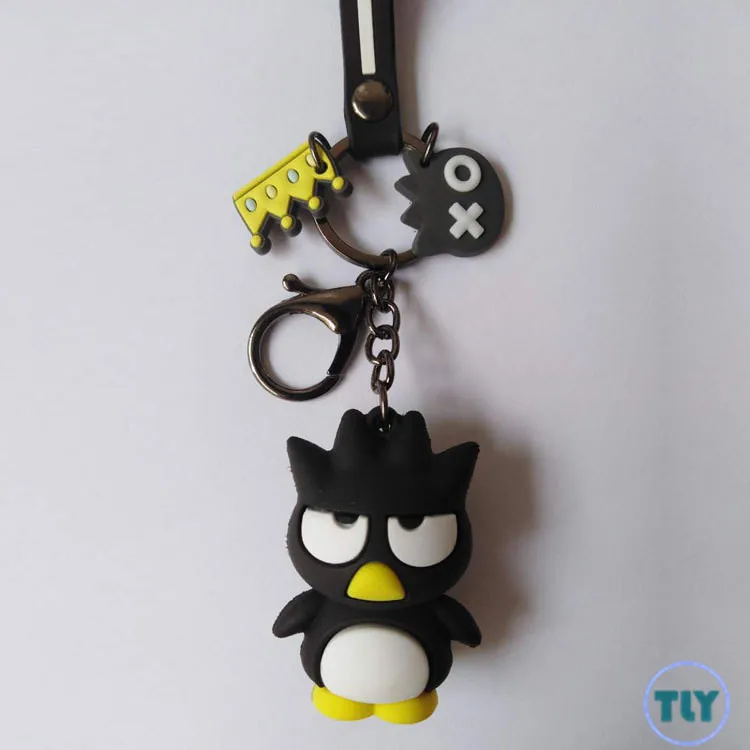 Мультфильм Bad Марка Badtz Maru ПВХ брелок hello kitty Cinnamoroll милый смешной кулон для женщин брелоки llaveros ювелирные изделия Дети Подарки Игрушка - Цвет: I24