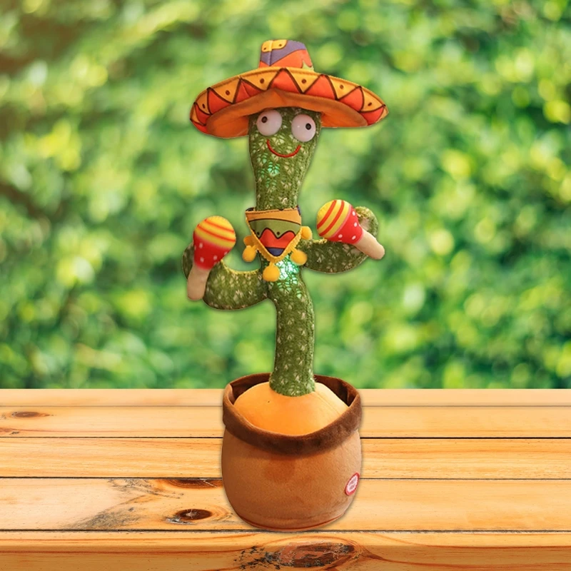 

Funny Singing Dancing Recording Cactus Plush Doll Kids Electronic Music Toys Home Decor