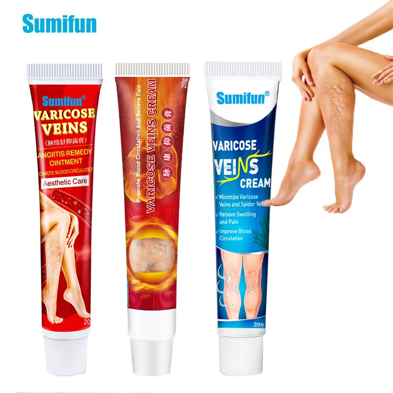 

3Types Sumifun Varicose Vein Ointment Vasculitis Phlebitis Treatment Cream Spider Remove Pain Relief Medical Plaster Body Care