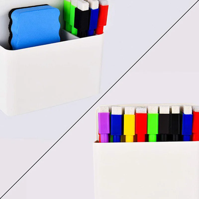 

4 Pack Magnetic Marker Holder, Dry-Erase Marker Holder Magnetic for Whiteboard, Refrigerator
