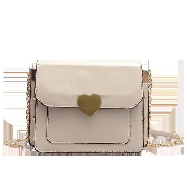 

Love Buckle Retro Red Silk Scarf Chain Armpit Bag Female Bag Simple One-shoulder Messenger Bag Designer Bags