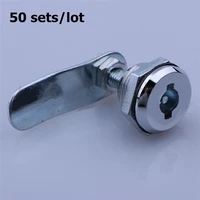 50 sets cam cylinder locks door cabinet mailbox drawer cupboard locker security furniture locks rotary tongue lock hardware