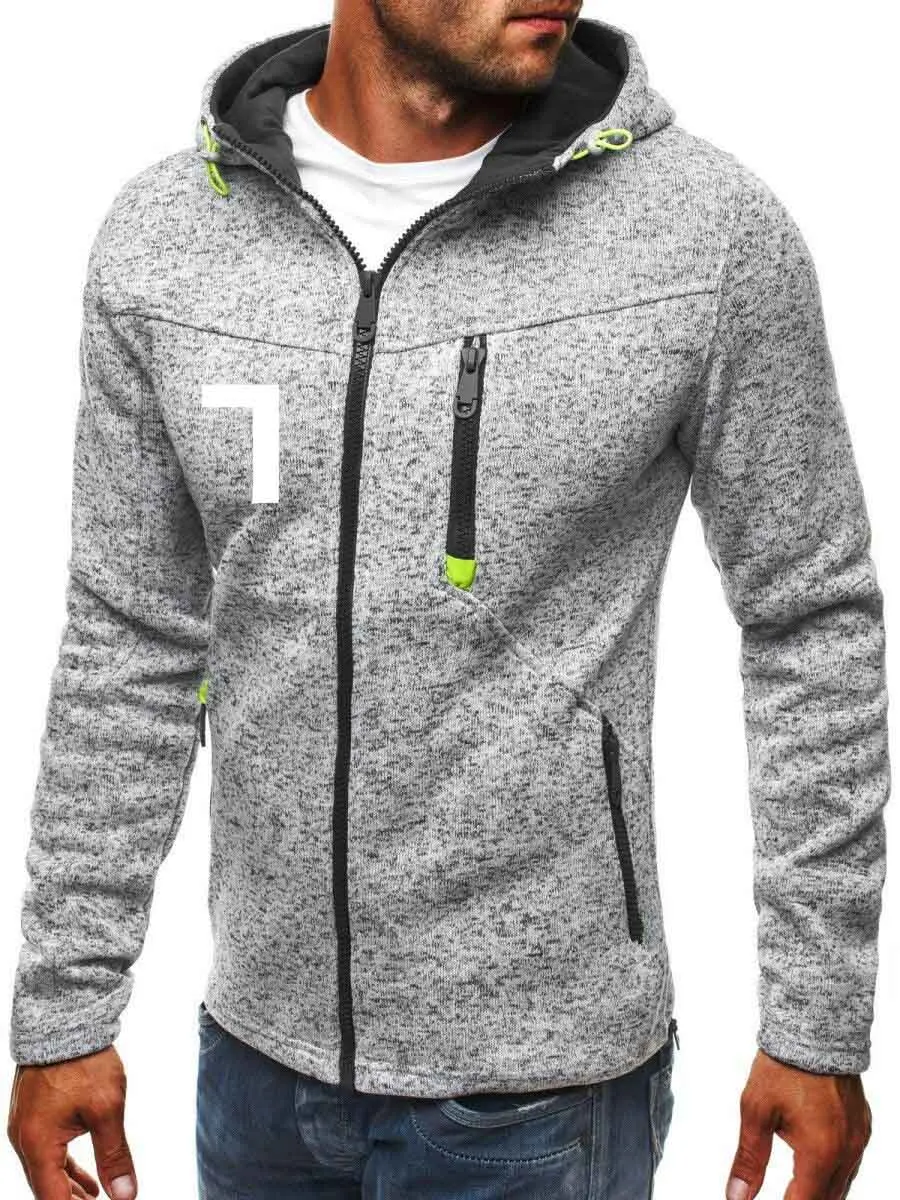 

Jacket Men Hoodies Custom Logo Print Mens streetwear Fleece Zipper Sweatshirts Male Tracksuit