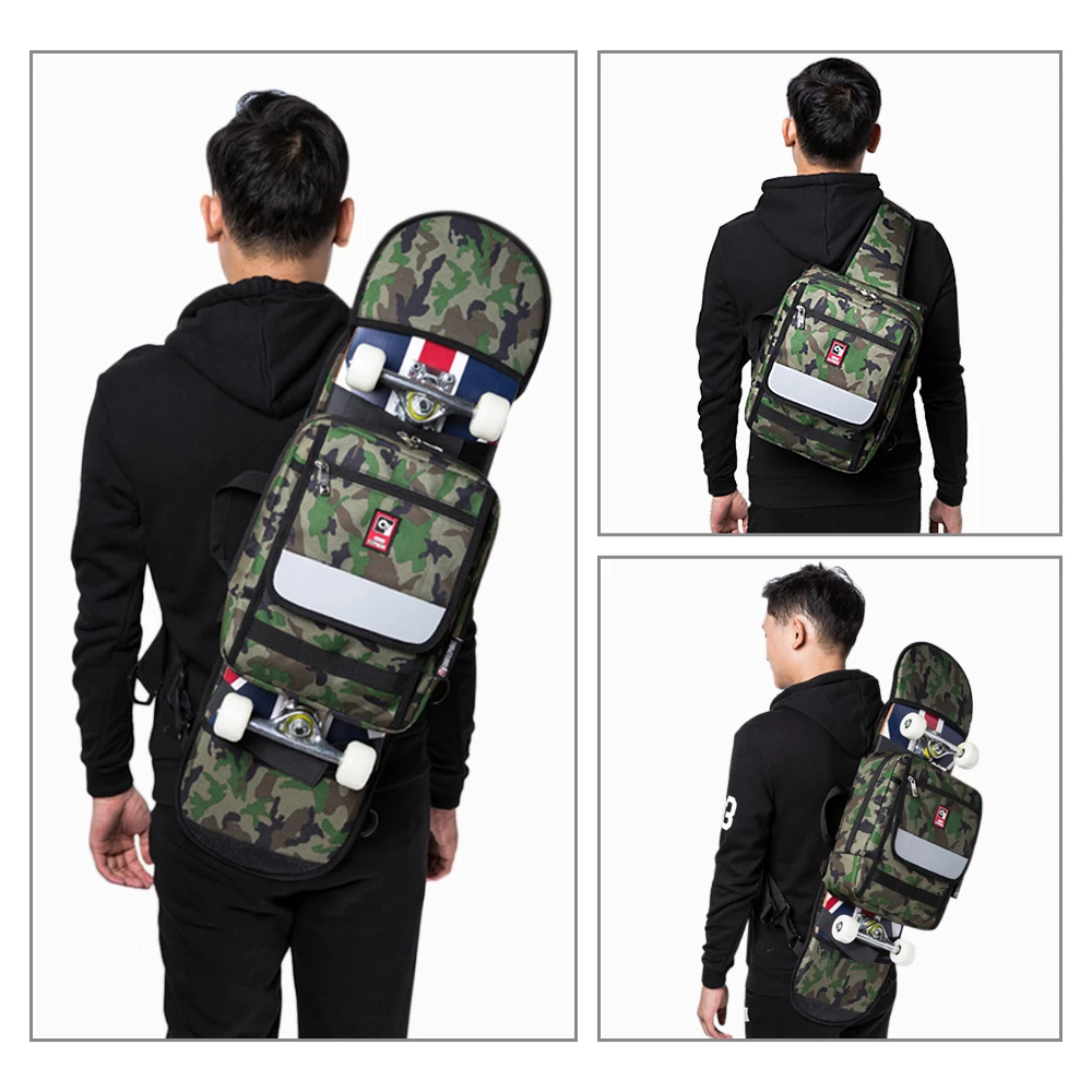 

Multi-functional Skateboard Longboard Carry Bag Outdoor Sport Folding Sling Pack Handbag Shoulder Bag Skateboard Carry Bag
