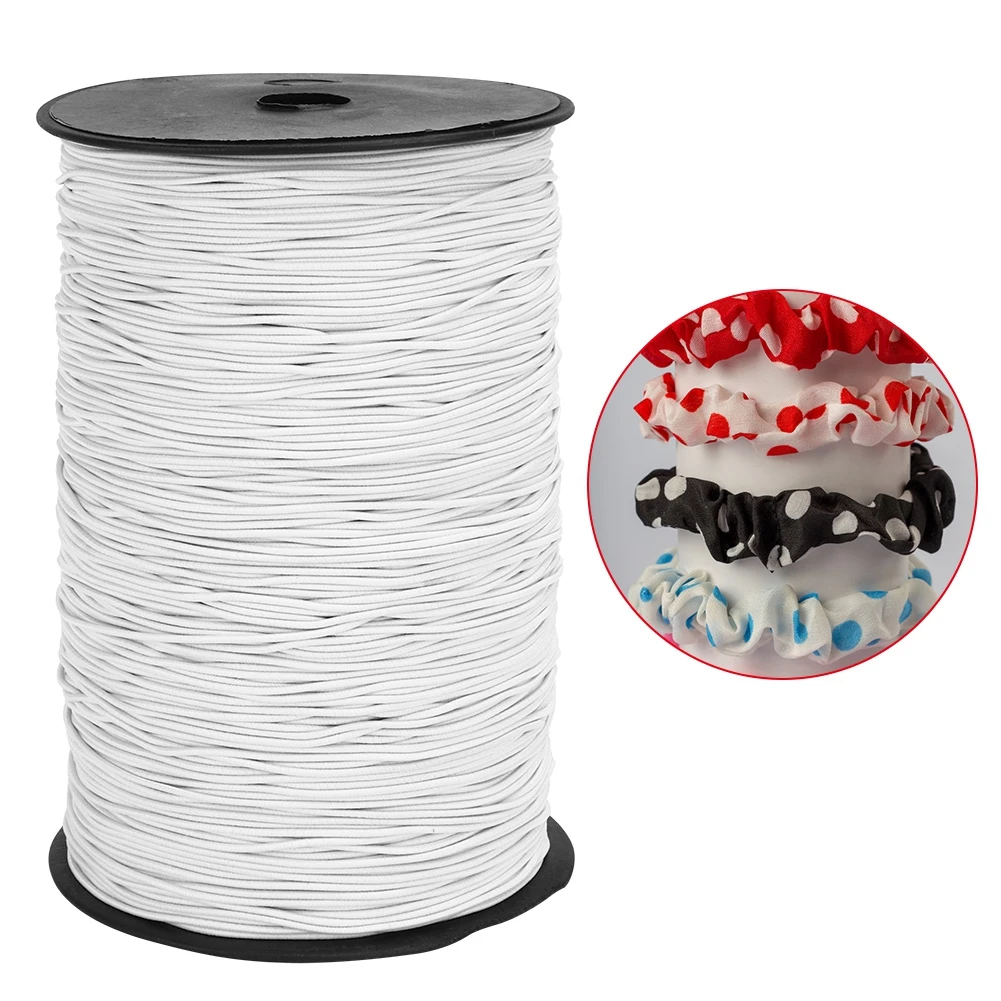 

1.5mm 500m Round Elastic Bungee Rope String Stretchable Cord Dress Making CraftElastic Rope