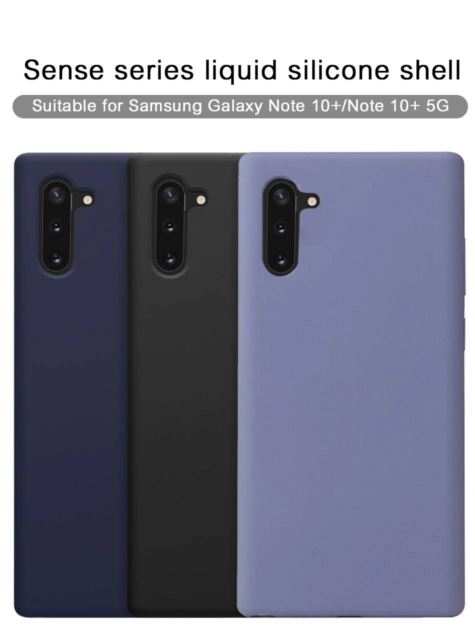 Note10 силиконовый чехол samsung Прозрачный чехол для Galaxy Note10+ шелковистый мягкий жидкий силиконовый чехол samsung