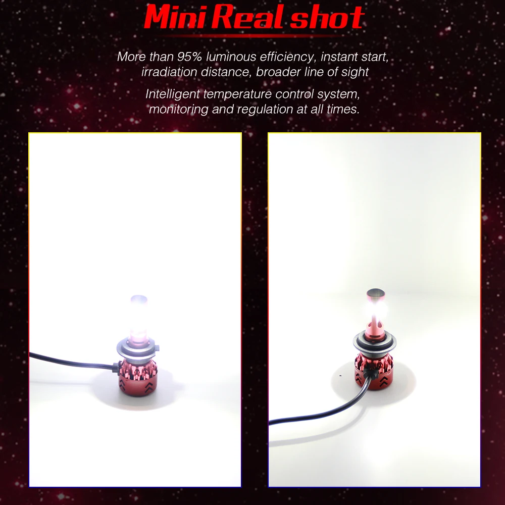 Llight MINI HB3 HB4 светодиодный головной фонарь Лампа H1 H4 H7 H11 9005 9006 Автомобильные фары IP68