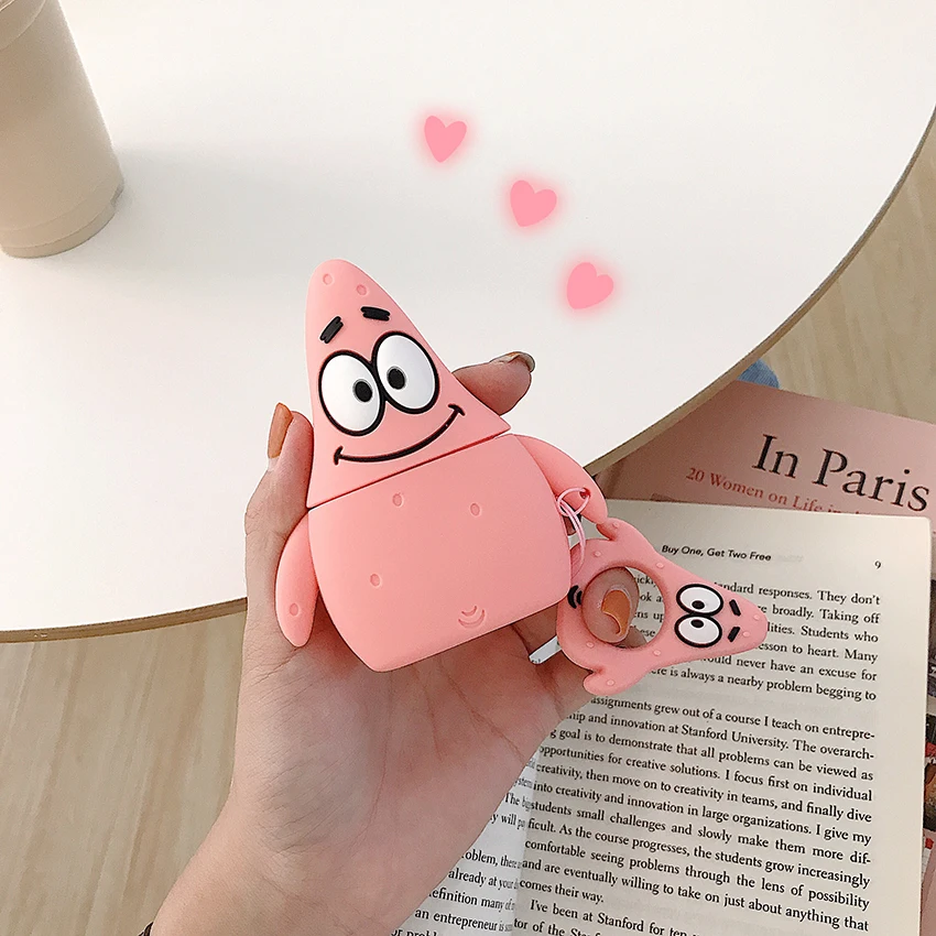 GOOYIYO - For Airpods 1 2 Pro Cartoon Silicone Case Earphone Charge Box Soft Cover 3 Accessory &amp Ring |