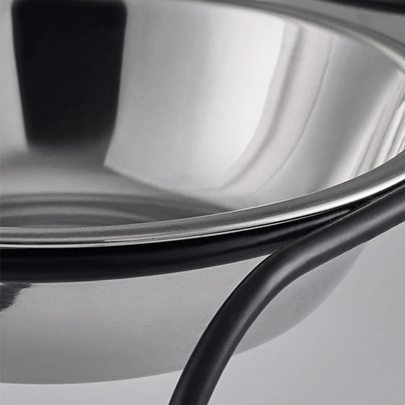 Двойная керамическая Нескользящая миска из нержавеющей стали для кормления