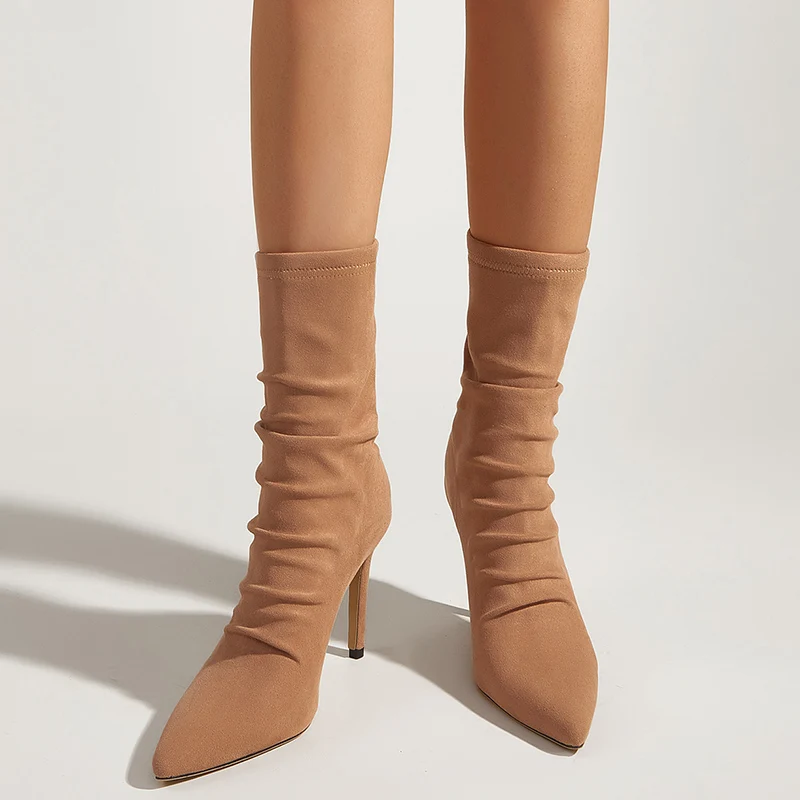 

Женские короткие ботинки челси 2021, женские модные современные ботинки, женские вечерние ботинки на высоком каблуке, новая обувь с острым но...