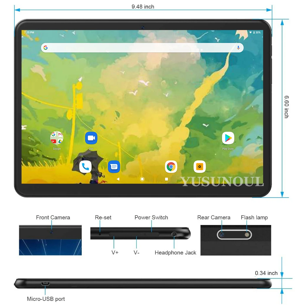 2021 Новый 10-дюймовый планшетный ПК Octa Core 32G Планшеты Android 10 0 Wi-Fi Bluetooth GPS Телефонный