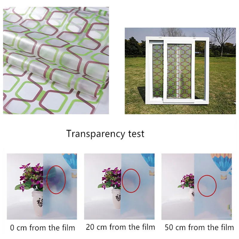 Пленка для окна целлофана 55x500 см цветная матовая Солнцезащитная изоляция