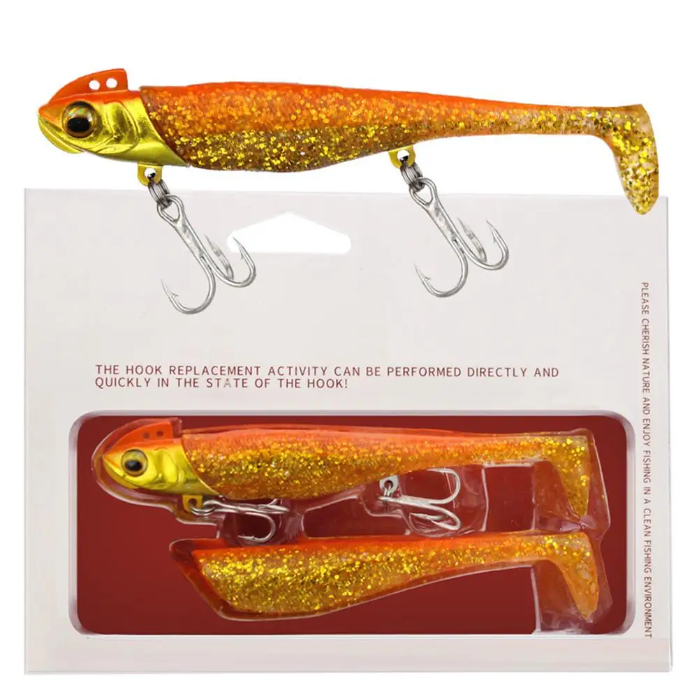 

Soft Fishing Bait 19g23g30g37g DIY Lead Head Jig Fish T Tail Sea Bass Lure Fishing Tackle Fishing Lures