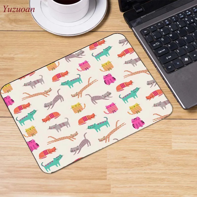 Yuzuoan милый кошачий коврик для мыши домашних животных подарок принять изображение
