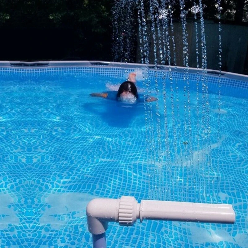 

D2TC Waterfall Pool Fountain Spray,Pool Spa Fountain with Adjustable Spray Height and Direction to 5m/14ft,Fits Most 1-1.5" &