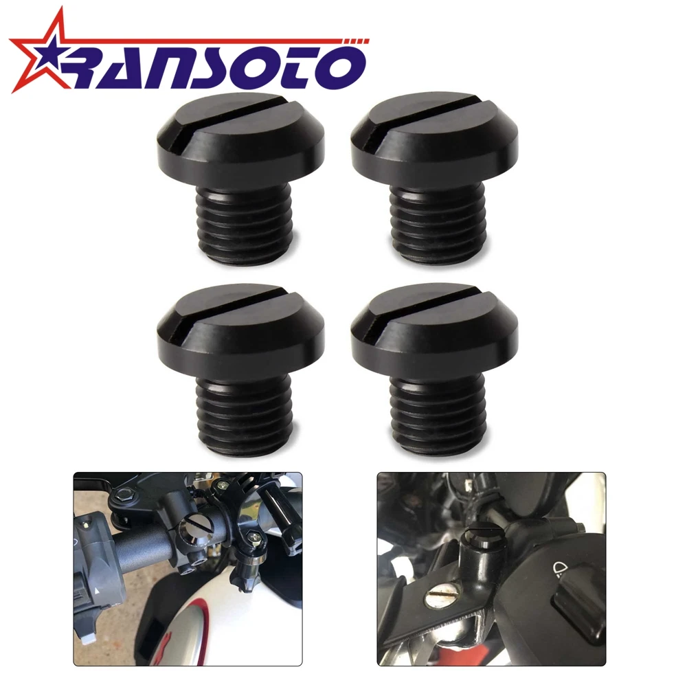 Ransoto универсальные Алюминиевые 4 шт. M10x1.25 зеркальные пробки пригодные для Honda GROM