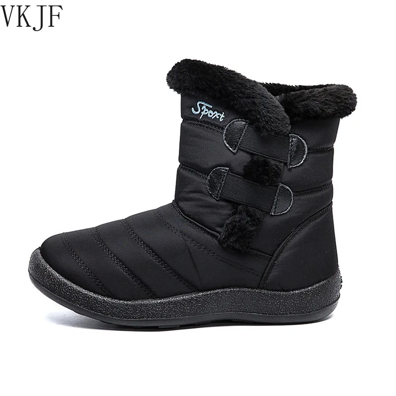 

2021, женские водонепроницаемые теплые меховые зимние ботинки, толстые плюшевые зимние ботинки, женские ботинки, обувь с мягкой подошвой