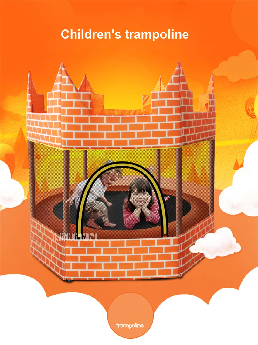 1,5 м Диаметр Круглый детский мини батут корпус подкладка-сетка Rebounder уличные упражнения оранжевый батут замок 150 кг нагрузка-beare