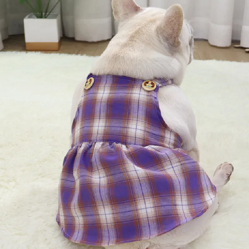 

Платье для мопса, летняя французская юбка, костюм шнауцера, одежда для французских собак, платья, Прямая поставка