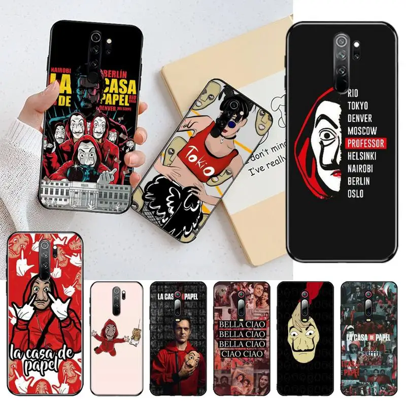 

CUTEWANAN Spain TV La Casa de Papel party Bling Cute Phone Case for Redmi Note 9 8 8A 8T 7 6 6A 5 5A 4 4X 4A Go Pro