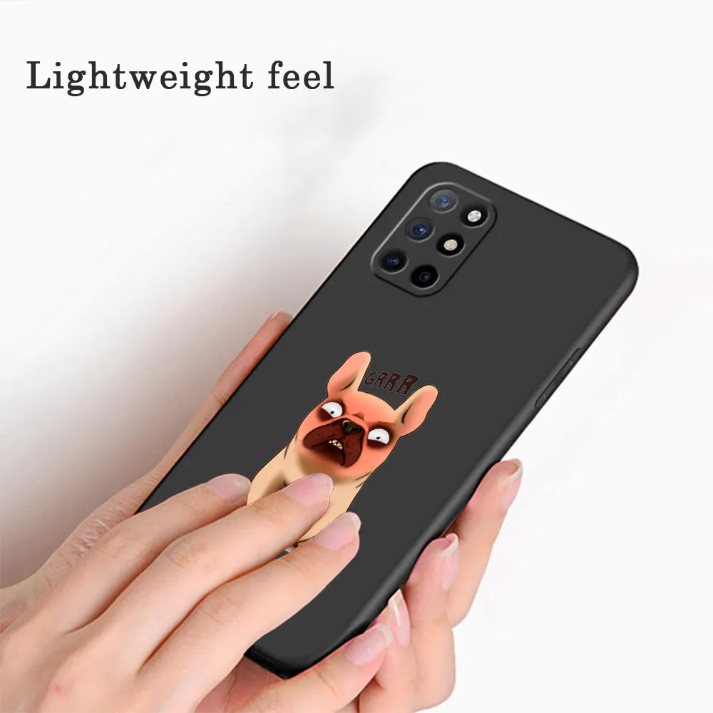 

Cartoon Pug Cover for Oneplus 8 8T 9 9R 7 7T 6 6T Pro Phone Cases For 1+9 1+9R 1+8 1+7 1+6 Nord N10 N100 Black TPU Funda Capa