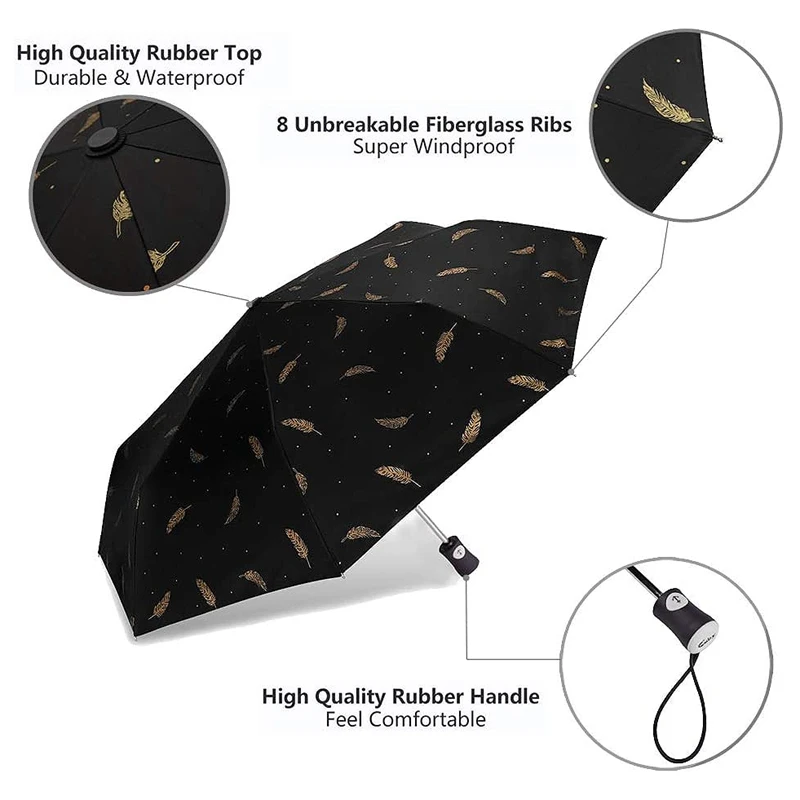 Зонт от солнца компактный складной дорожный зонт автоматическое открывание и