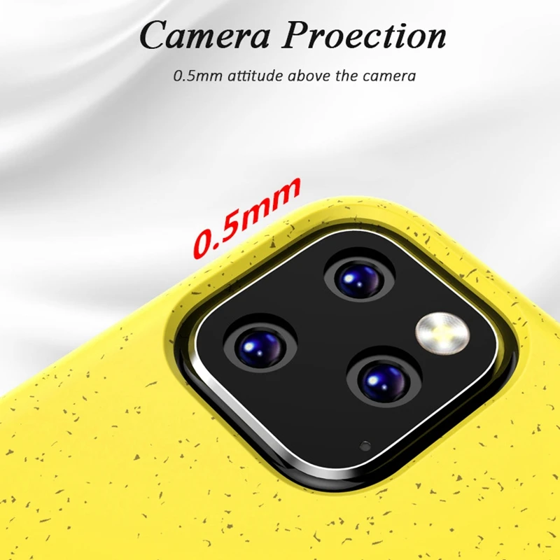 للبيع 200 قطعة صديقة للبيئة حالة ل فون 11 برو ماكس مصنوعة من القمح سترو ل IPhone11 11pro لينة الحلوى اللون الهاتف غطاء