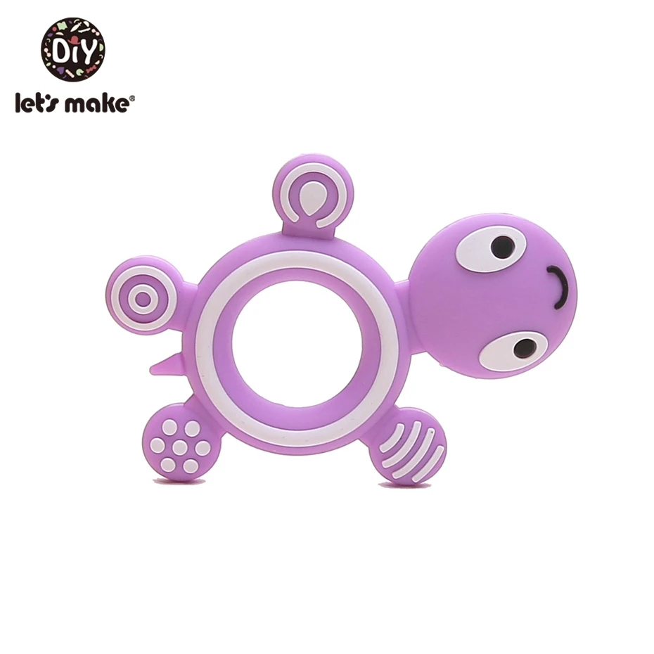 Purple Turtle 1 шт. силиконовый Прорезыватель для зубов Bambi Sika олень сенсорная игрушка для новорожденного ребенка аксессуары для ухода за ребенком органический Прорезыватель для зубов - Цвет: Purple Turtle