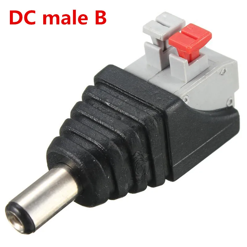 DC Male B 5~ 100 шт. DC разъем для светодиодной ленты Сварка светодиодные ленты адаптер разъем мужской или женский разъем - Цвет: DC Male B