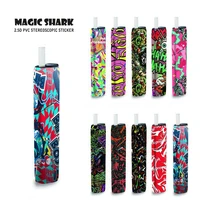 magick shark painting graffiti sticker for iqos3 multi case skin for iqos 3 multi electronic cigarette kit sticker case cover