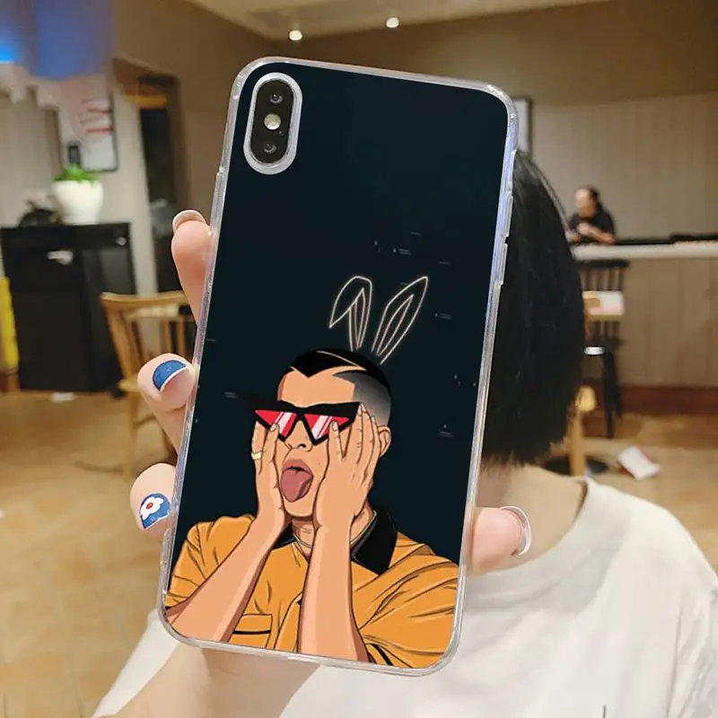 

Yo Perreo Sola Bad Bunny Maluma Phone Case Transparent for iPhone 6 7 8 11 12 s mini pro X XS XR MAX Plus